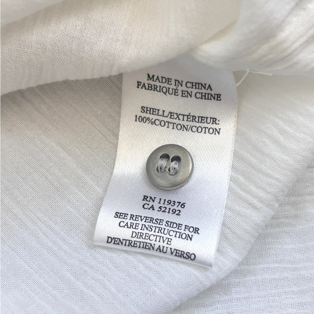 Helmut Lang White Drawstring Waist Button Down Tu… - image 12